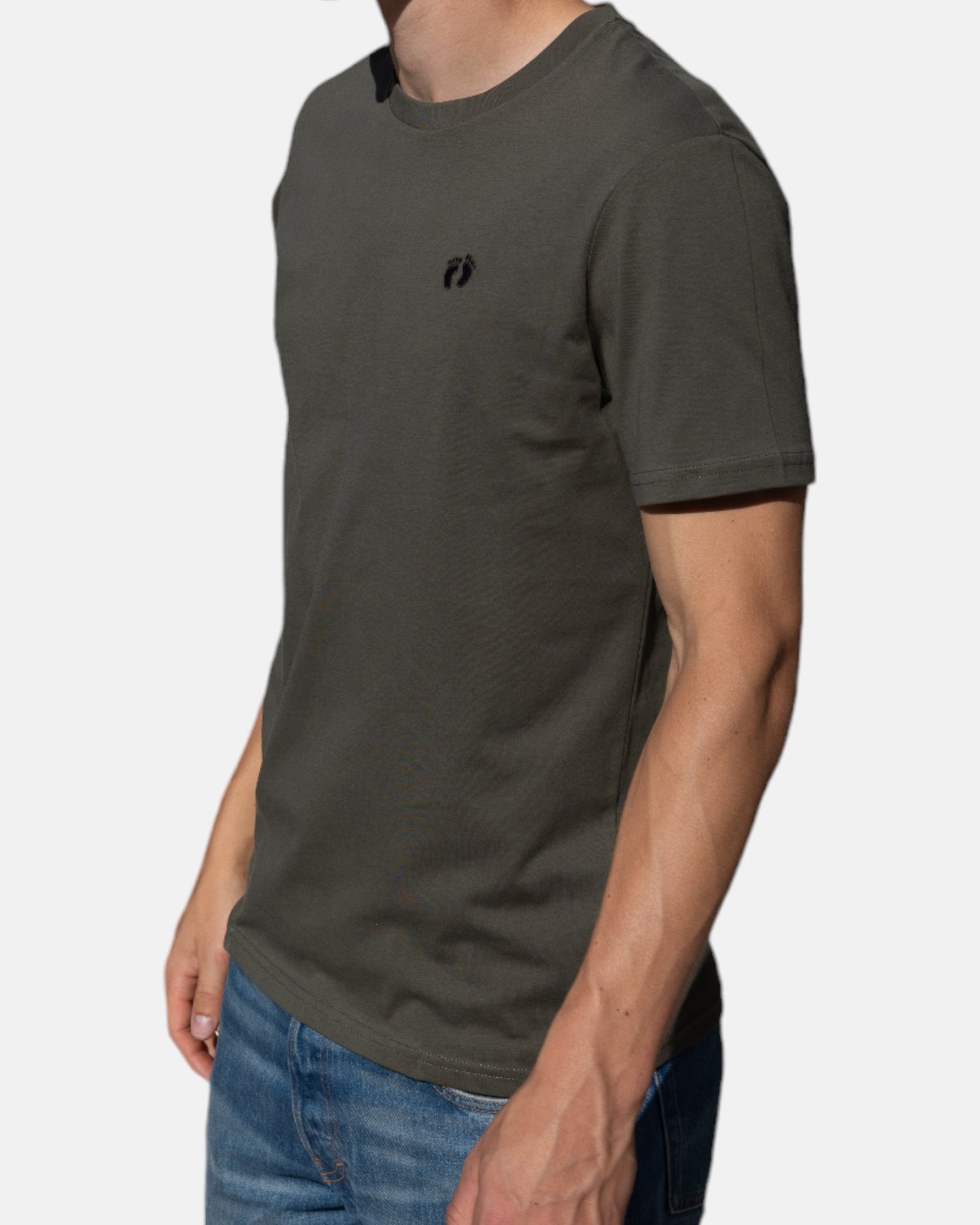 Icon logo t-shirt in 100% organic cotton - Green khaki