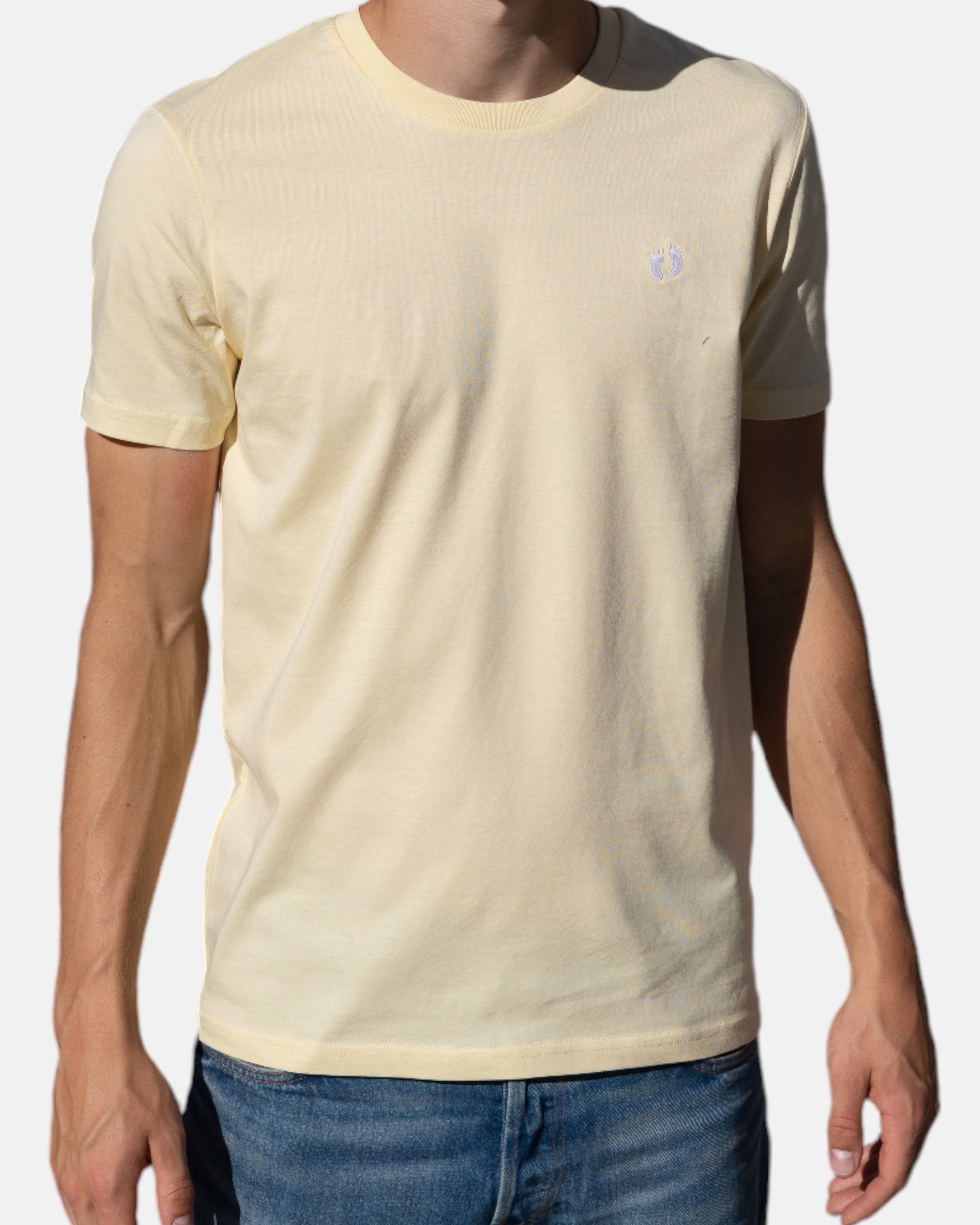 Icon logo t-shirt in 100% organic cotton - Light yellow