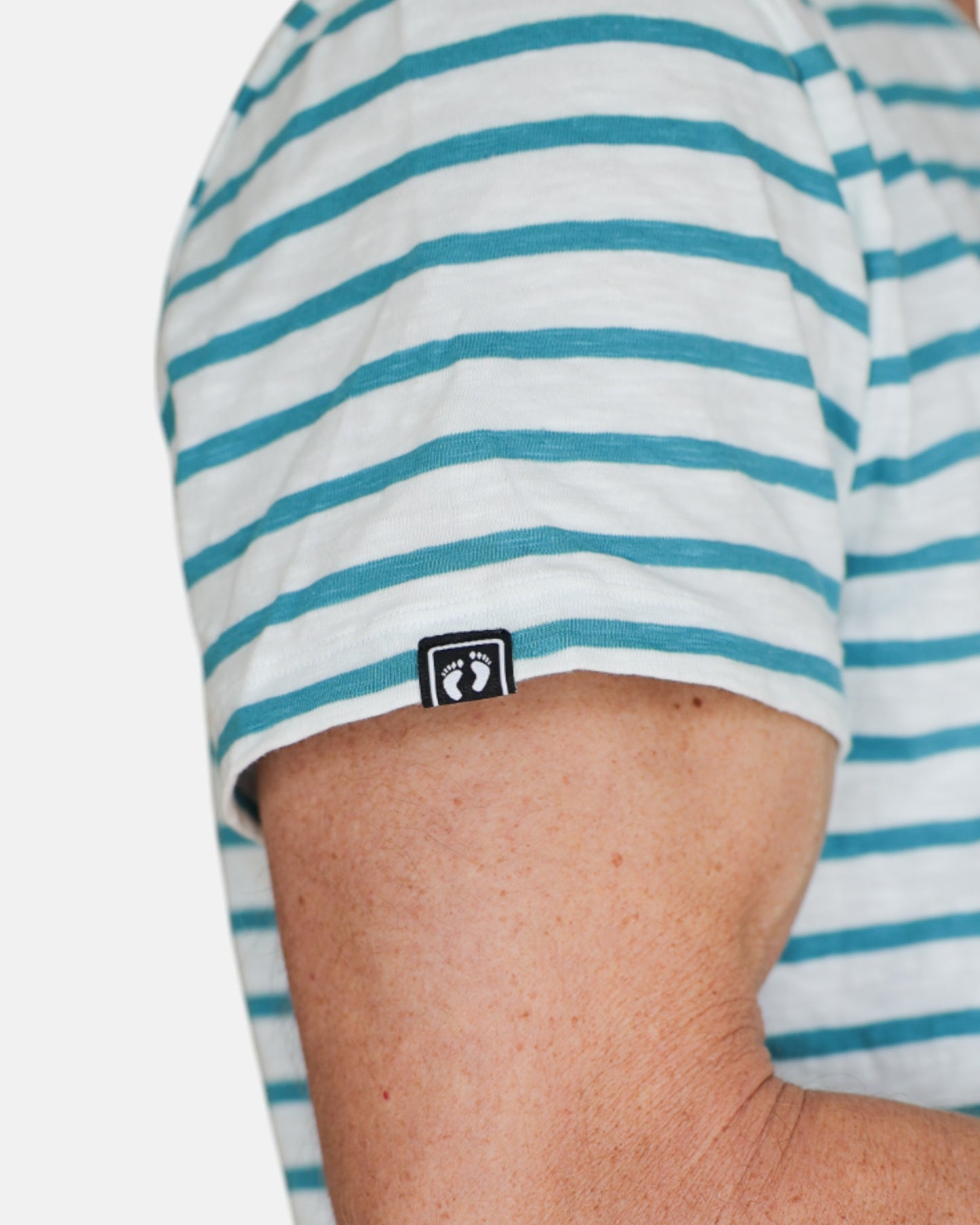 Striped raw organic cotton t-shirt