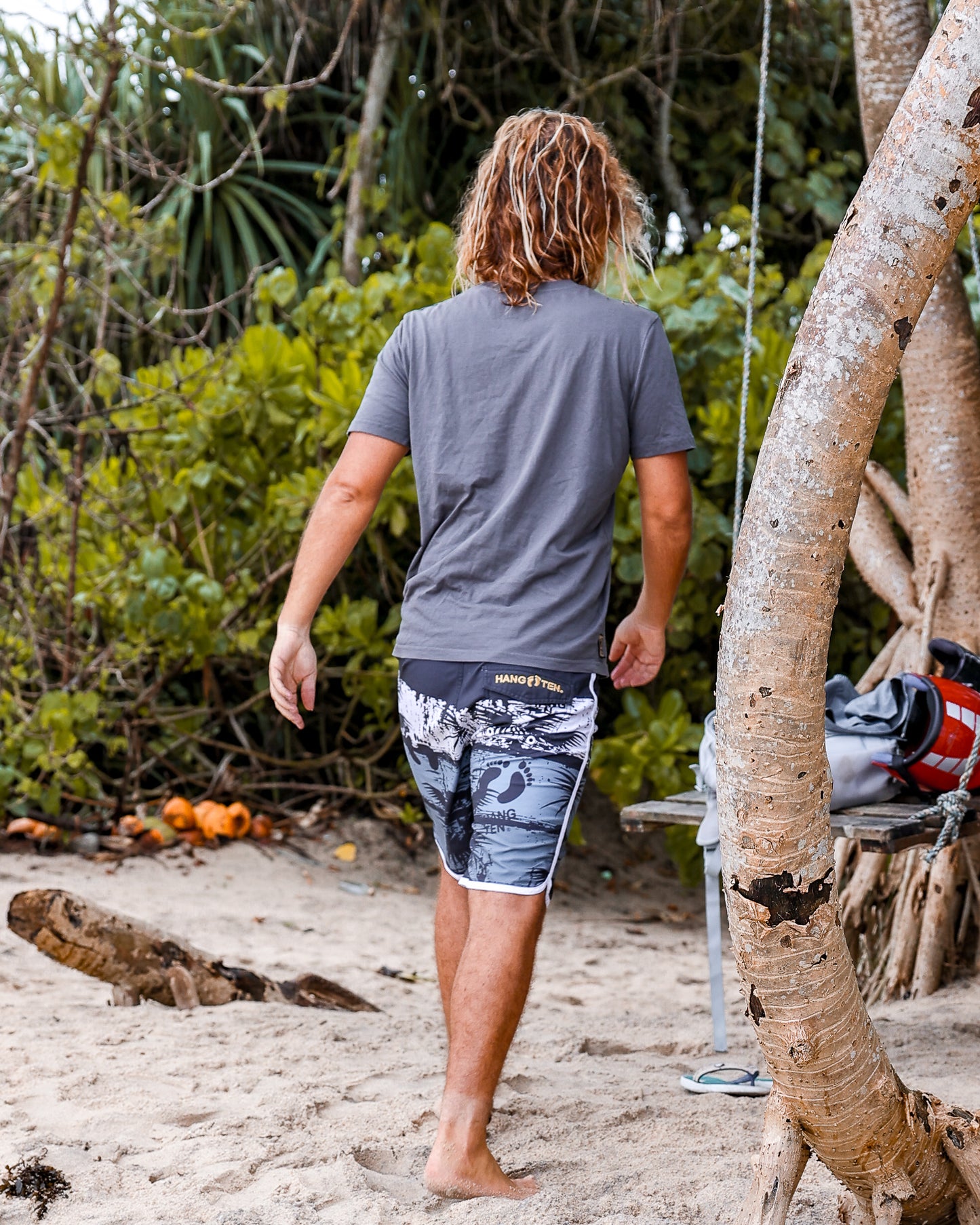 Hang Ten Surfer T-Shirt – Anthrazitgrau