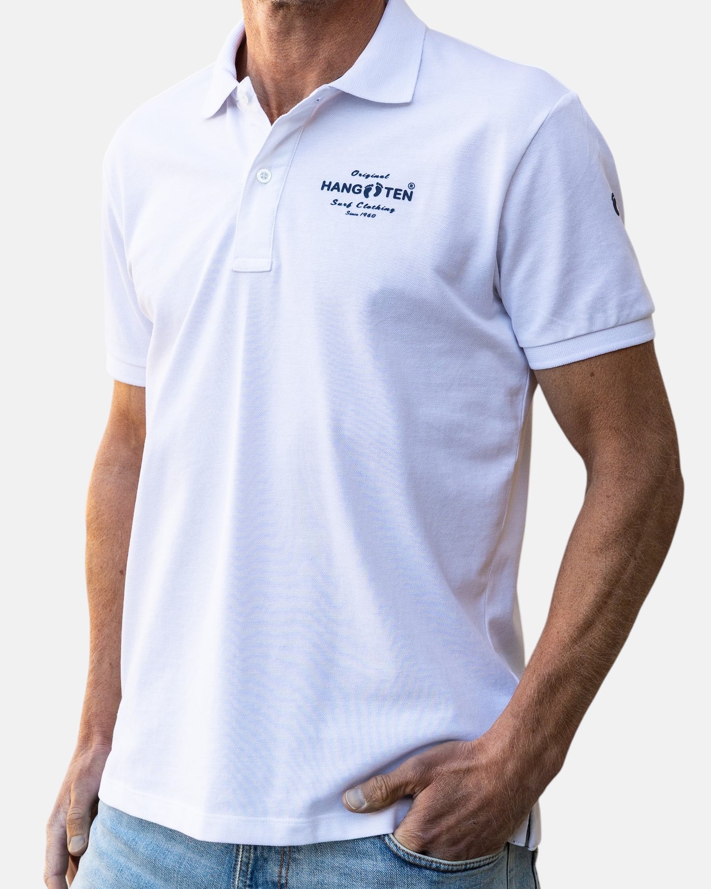 Classic Logo Organic Cotton Polo Shirt - White