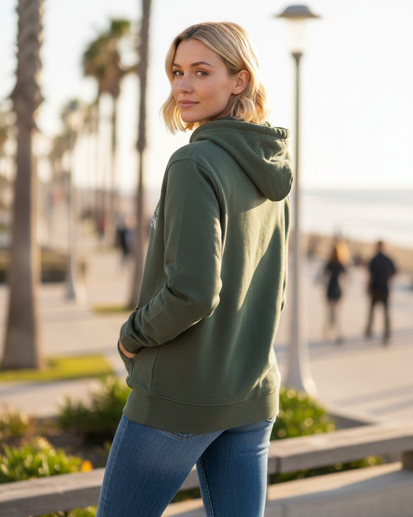 Classic Logo Organic Cotton Hoodie - Laurel Wreath W