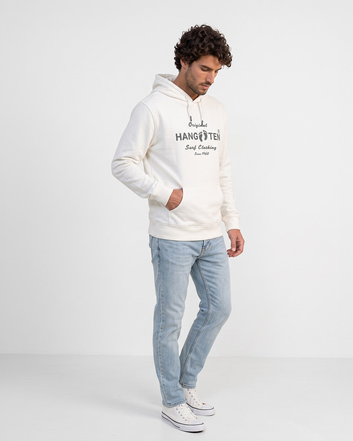 Classic Logo Organic Cotton Hoodie - Off White