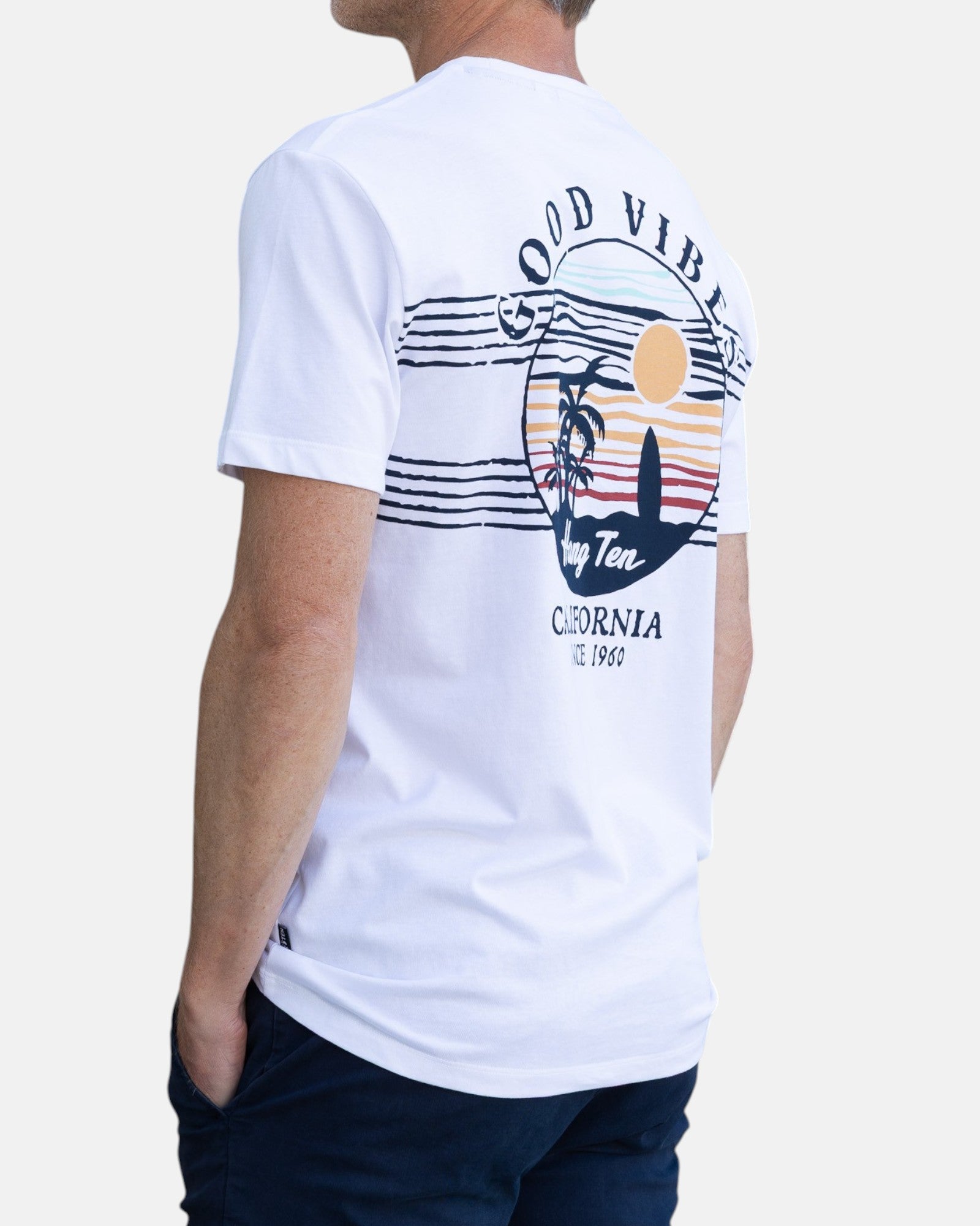 Good Vibes Organic Cotton T-shirt White – Hang Ten