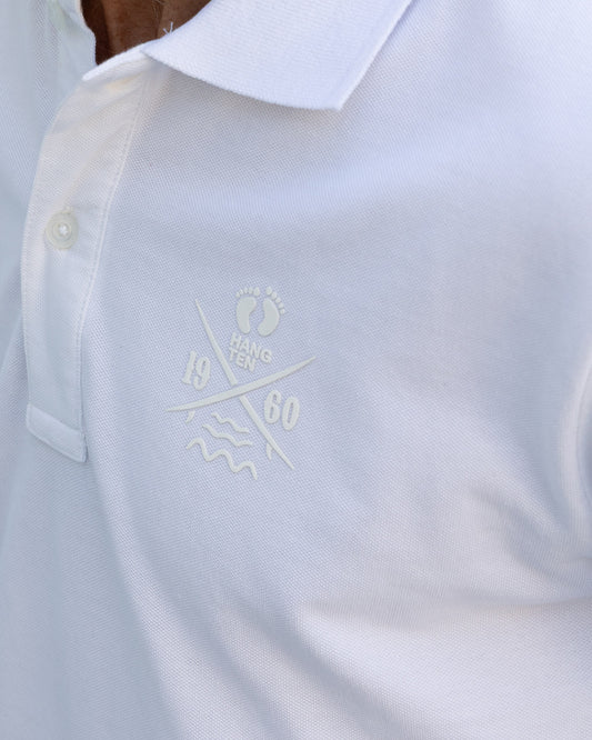 Cross Board Organic Cotton Polo Shirt - White
