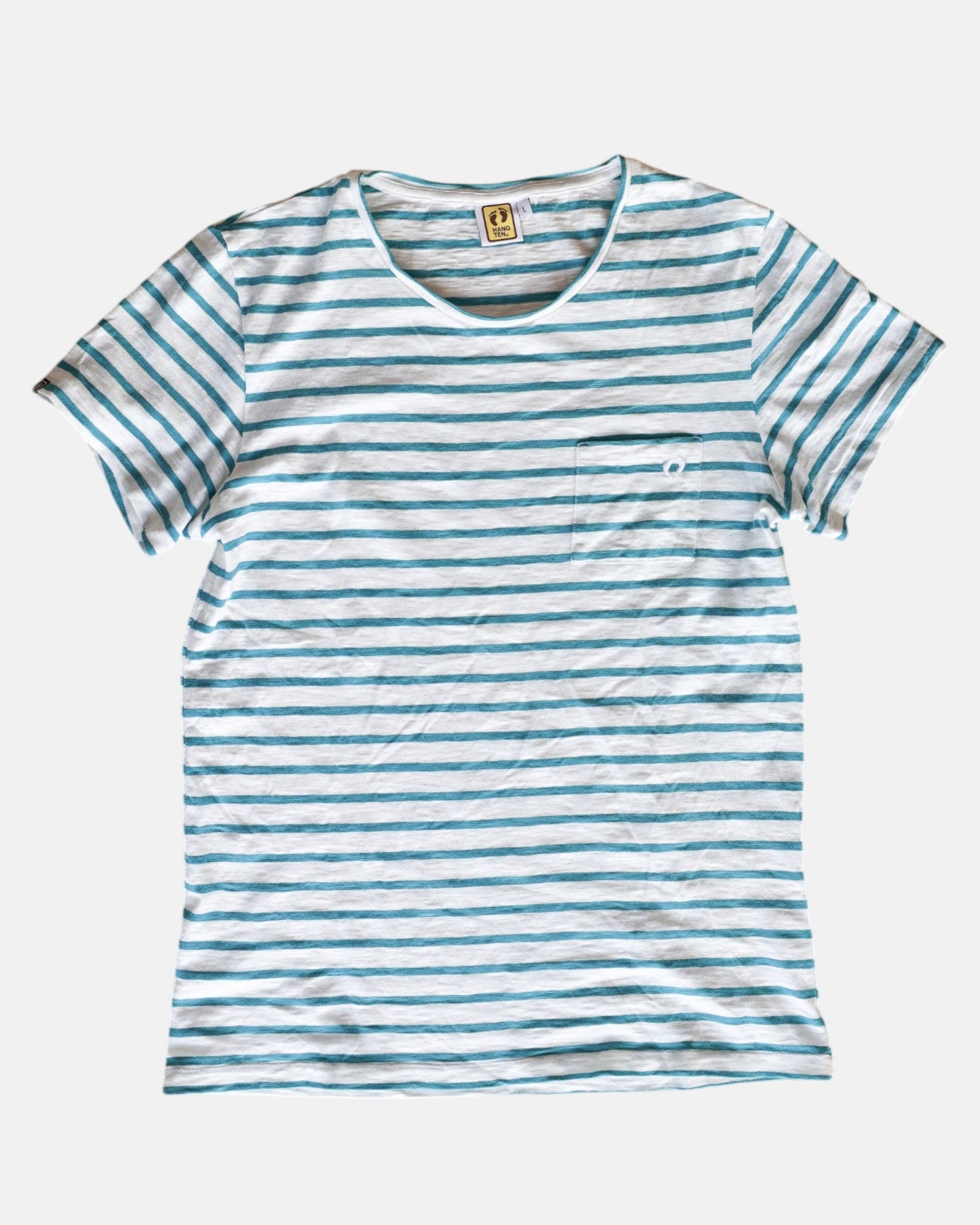 Striped raw organic cotton t-shirt