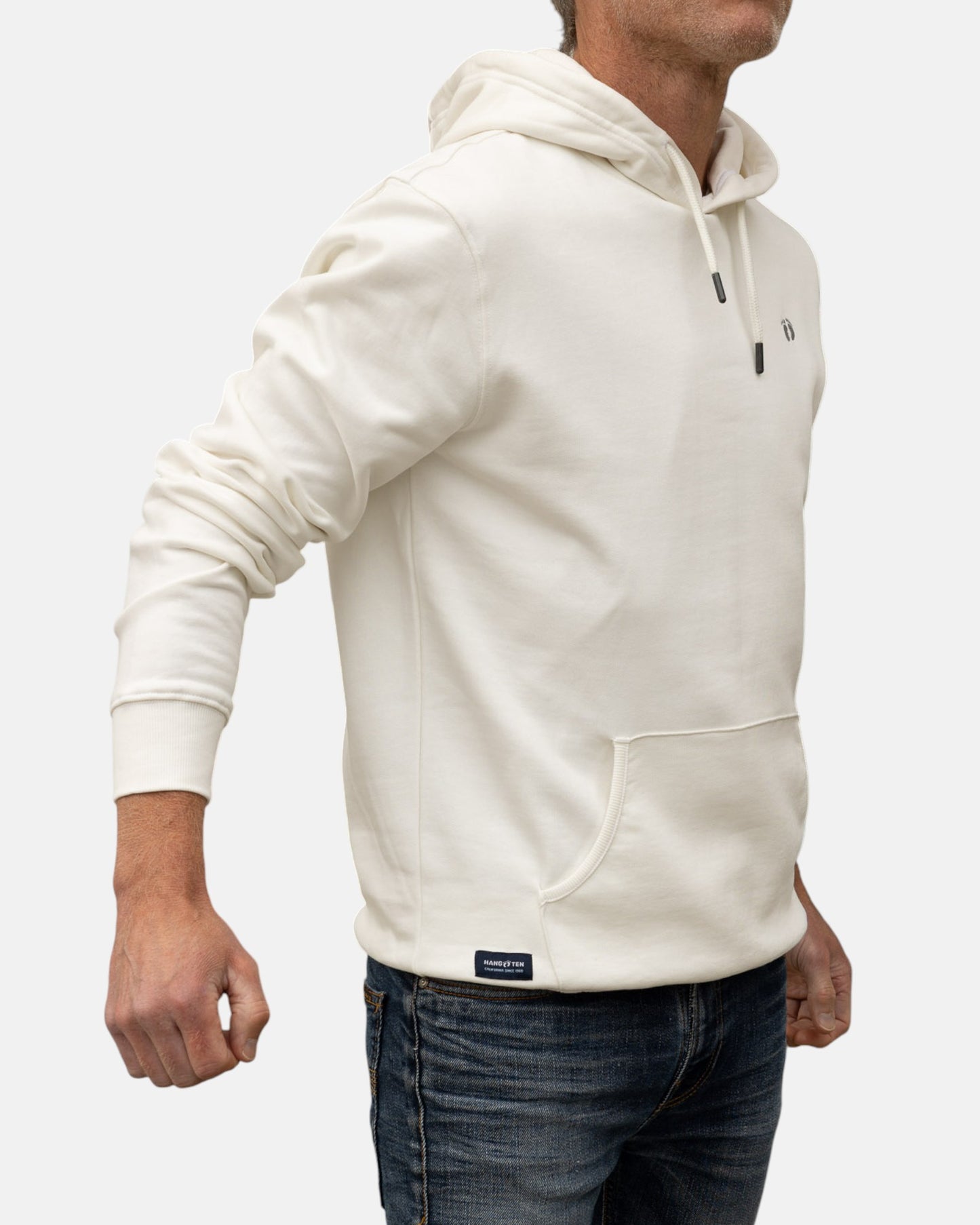 Icon Feet Organic Cotton Hoodie - Off White