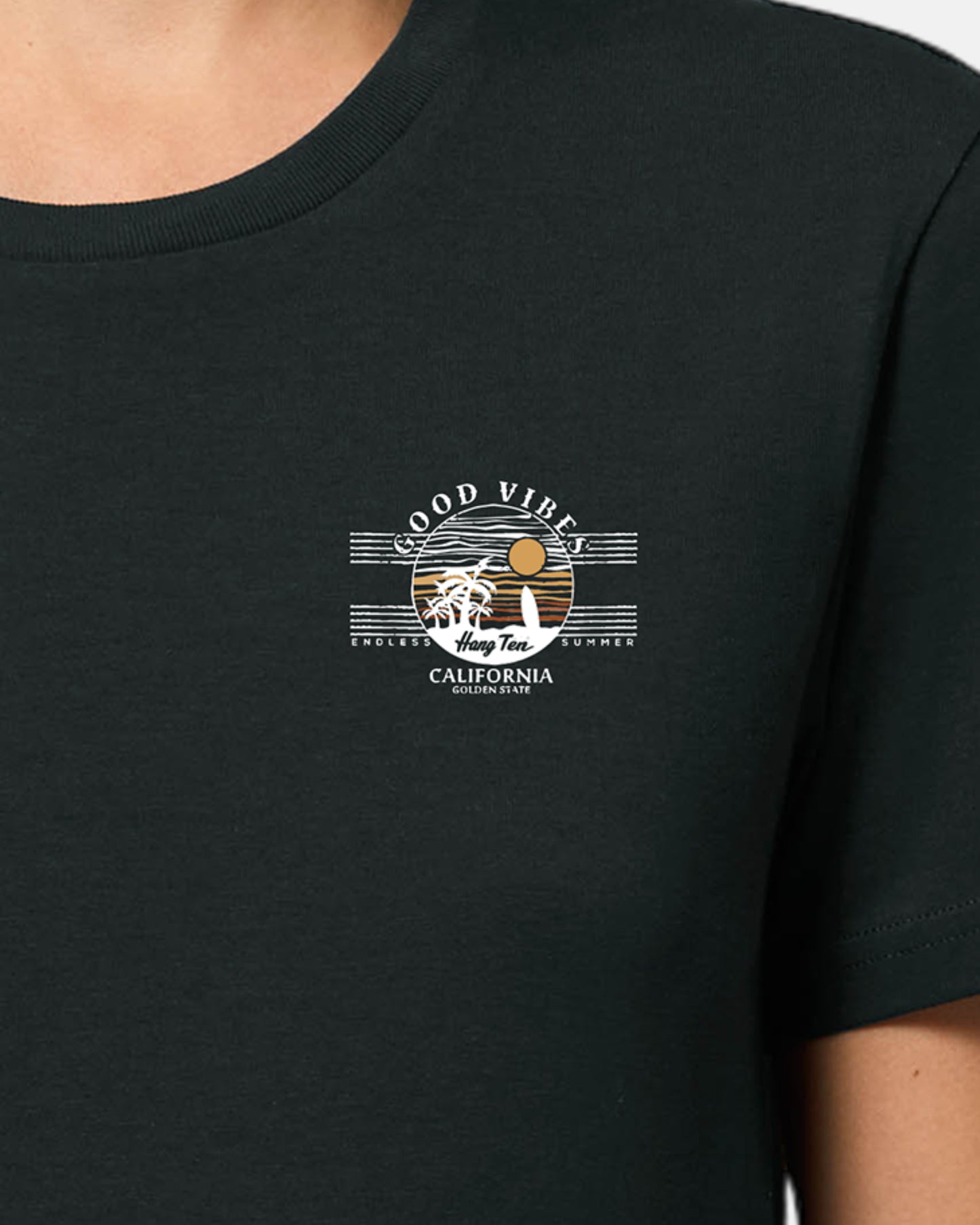 T-shirt Hang Ten Good Vibes pour femme - Noir