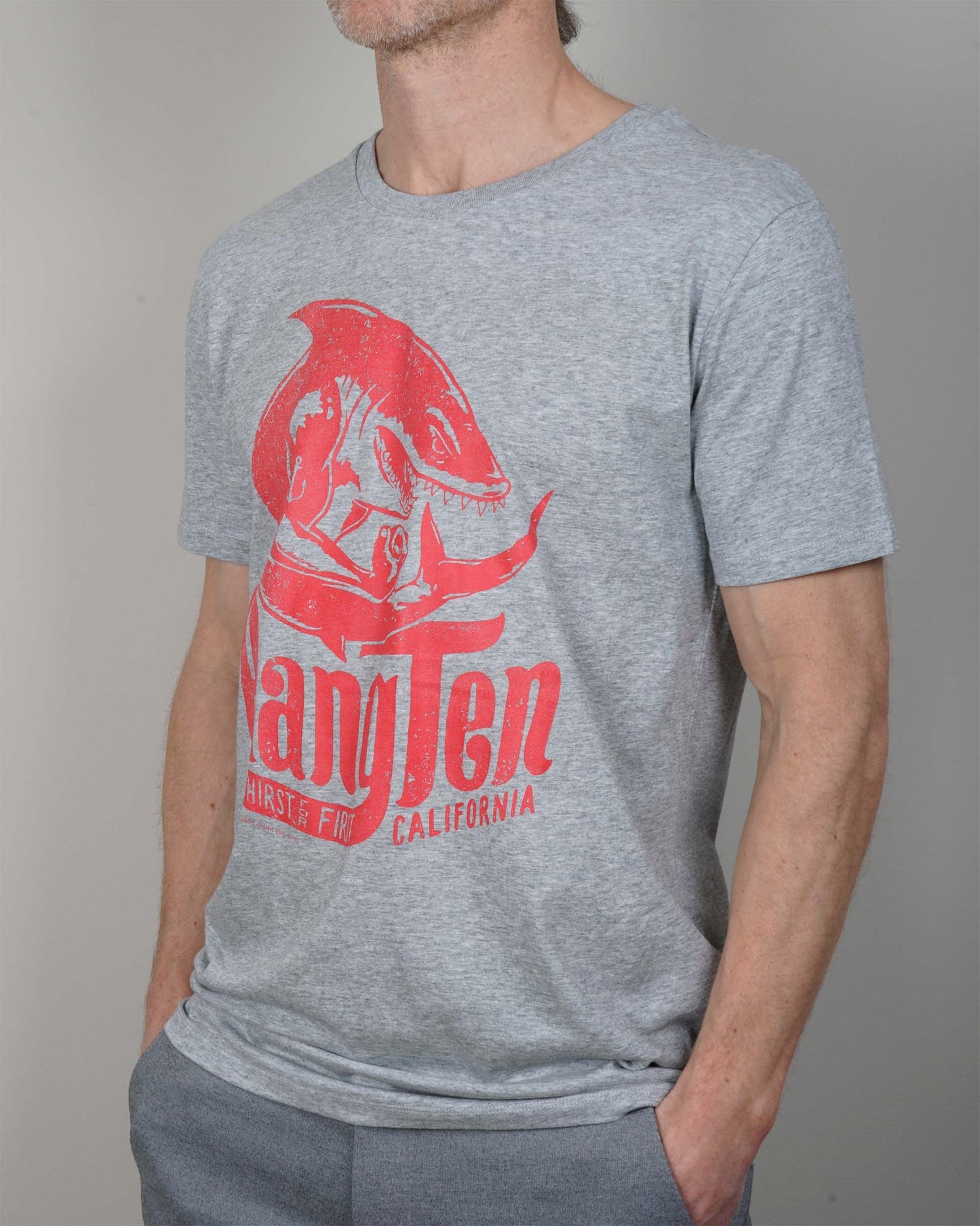 Hang Ten Shark T-shirt – Heather Gray