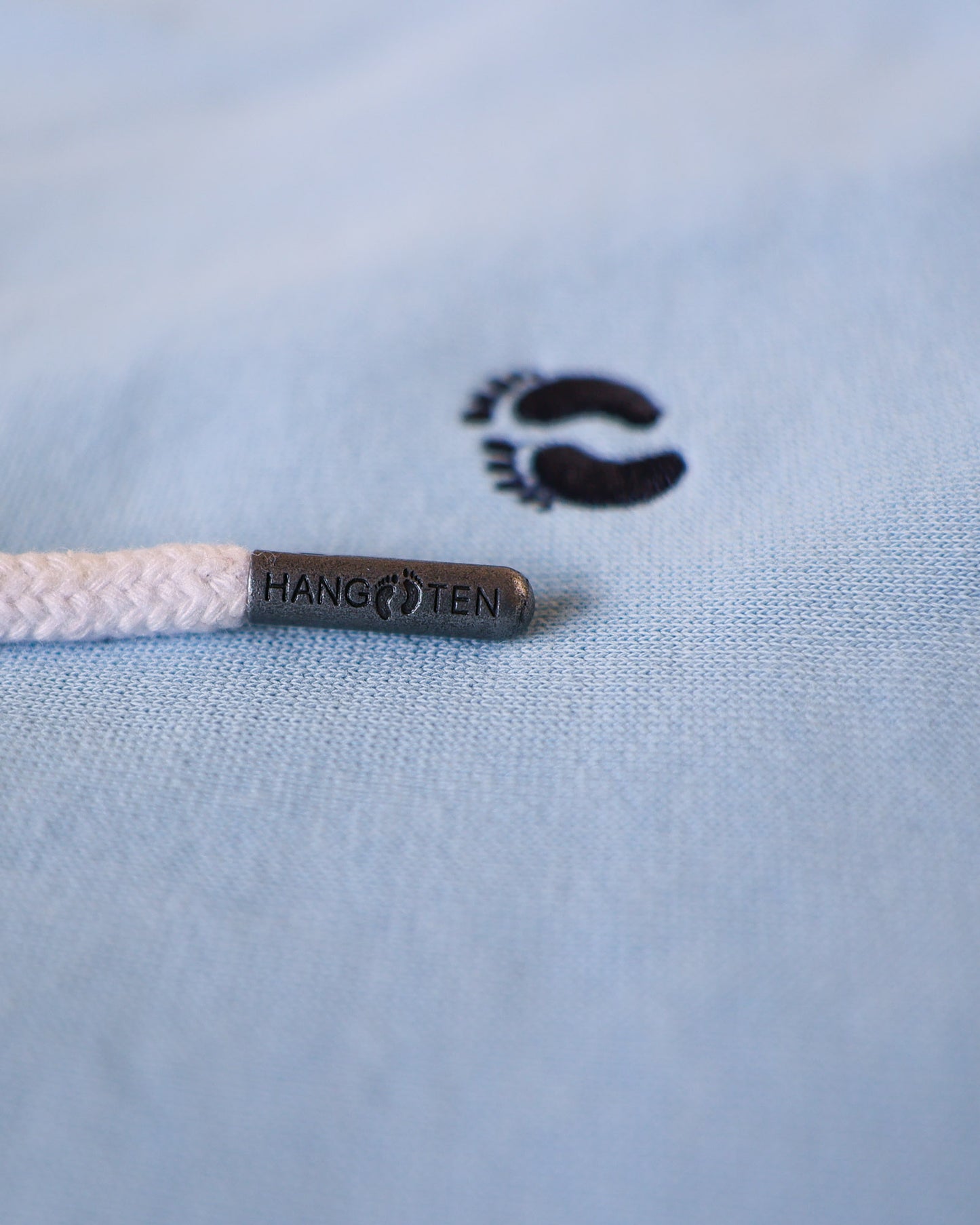 Good Vibes Retro Organic Cotton Hoodie - Powder Blue
