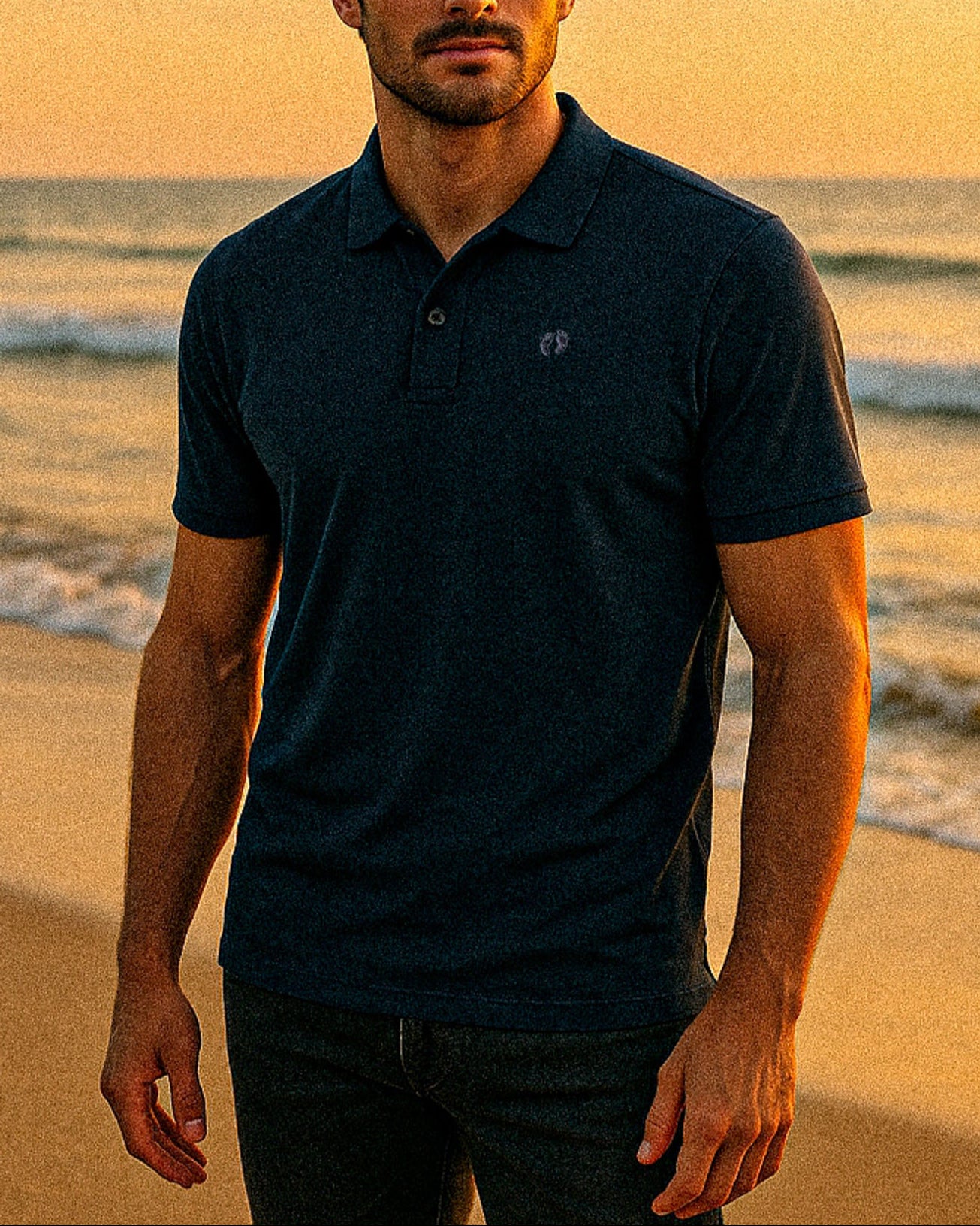 Icon Organic Cotton Polo Shirt - French Navy