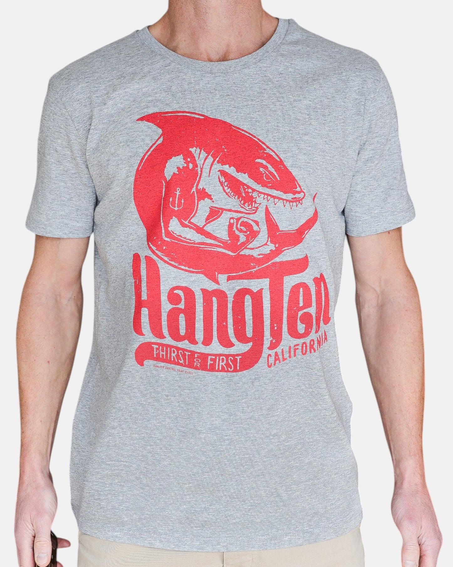 Hang Ten Shark T-shirt – Heather Grey