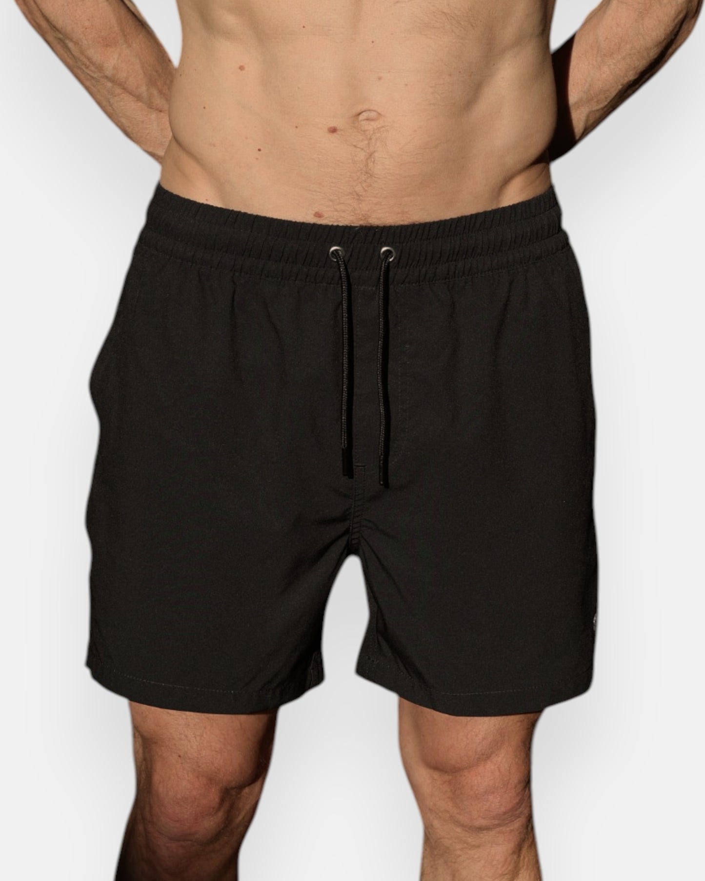 Swim hybrid shorts with inner tights - Black