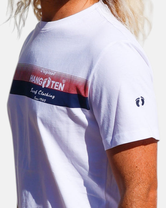 Striped T-shirt – White - T-shirtsHang Ten