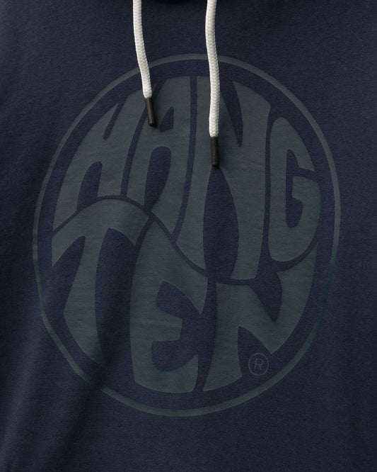 Vintage Logo Organic Cotton Hoodie - Mood Indigo - HuvtröjorHang Ten