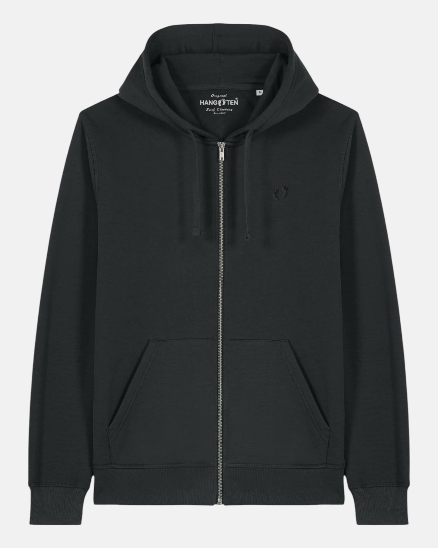 Zip Organic Cotton Hoodie - Black
