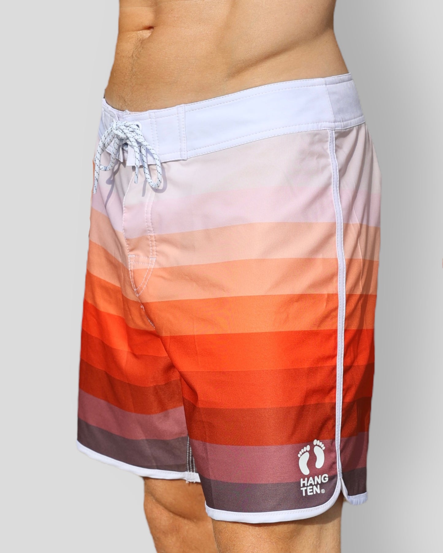 Shorts de bain à rayures rouges 16,5