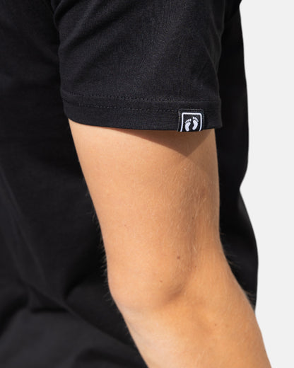 T-Shirt mit Icon-Logo aus 100 % Bio-Baumwolle – Schwarz