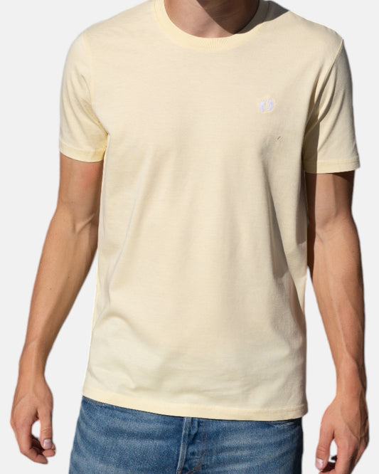 Icon logo t-shirt in 100% organic cotton - Light yellow