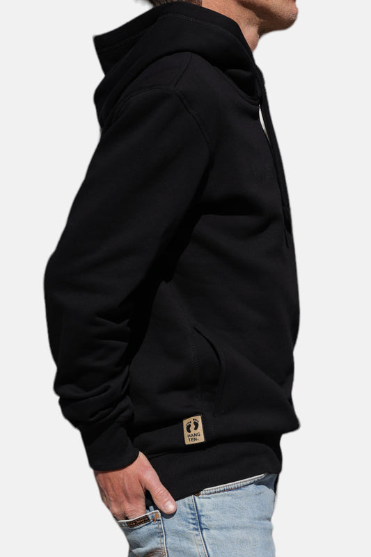 Hang Ten Classic Logo Kapuzenpullover – Schwarz