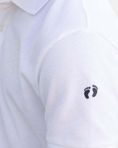 Cross Board Organic Cotton Polo Shirt - White