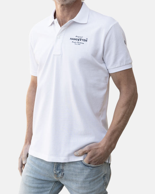 Classic Logo Organic Cotton Polo Shirt - White