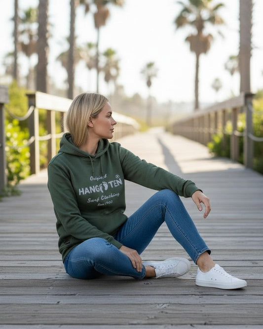 Classic Logo Organic Cotton Hoodie - Laurel Wreath W
