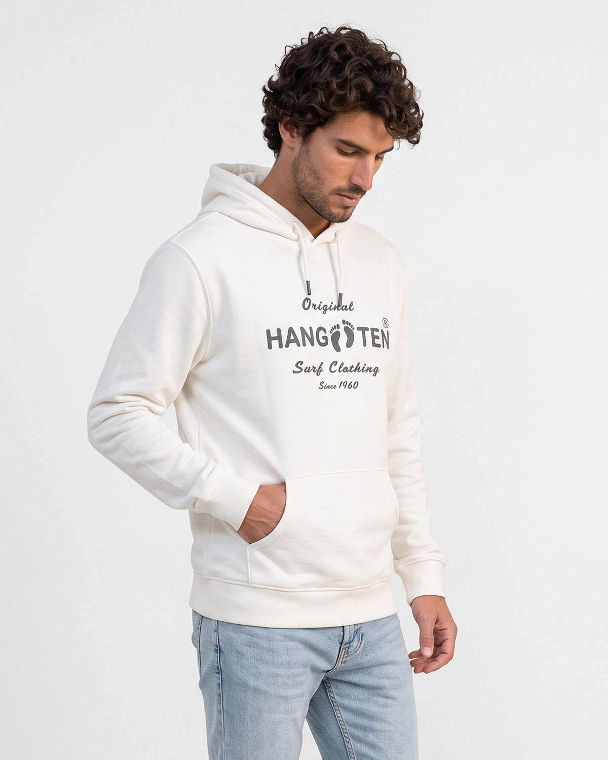 Classic Logo Organic Cotton Hoodie - Off White