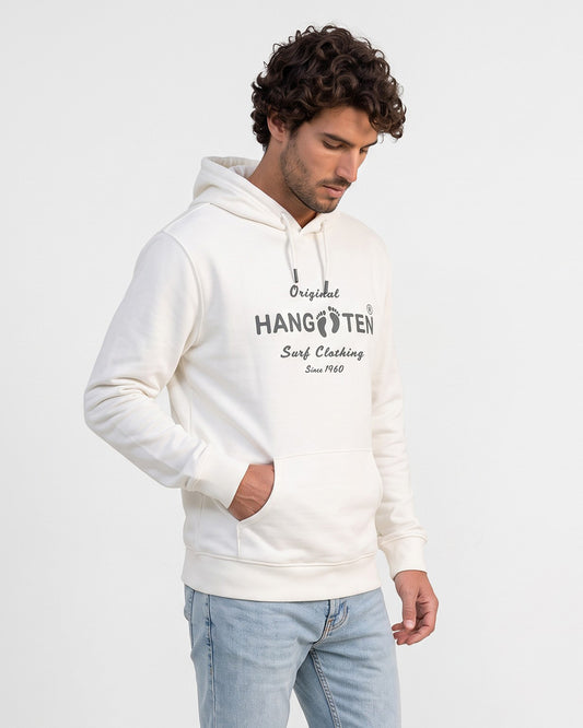Classic Logo Organic Cotton Hoodie - Off White