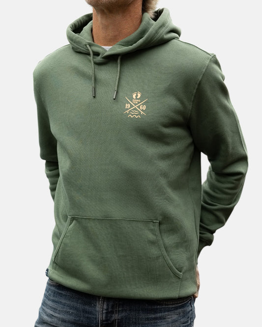 Cross Board Retro Organic Cotton Hoodie - Laurel Wreath