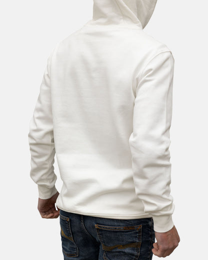Cross Board Retro Organic Cotton Hoodie - Off White