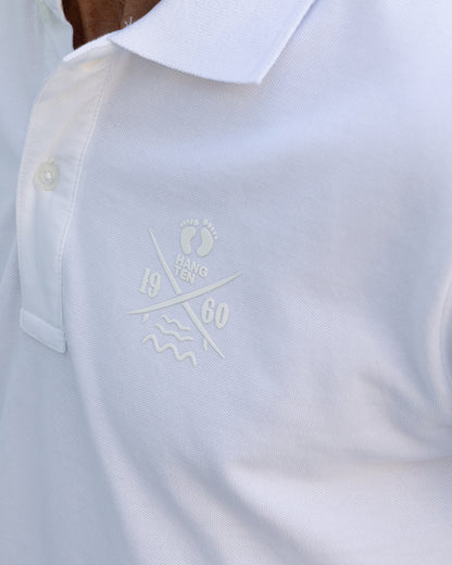 Cross Board Organic Cotton Polo Shirt - White