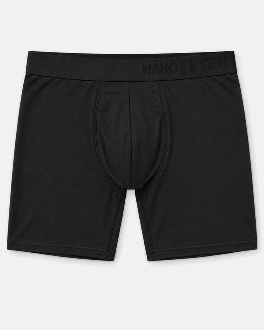Hang Ten Bamboo Boxers Black front flatlay