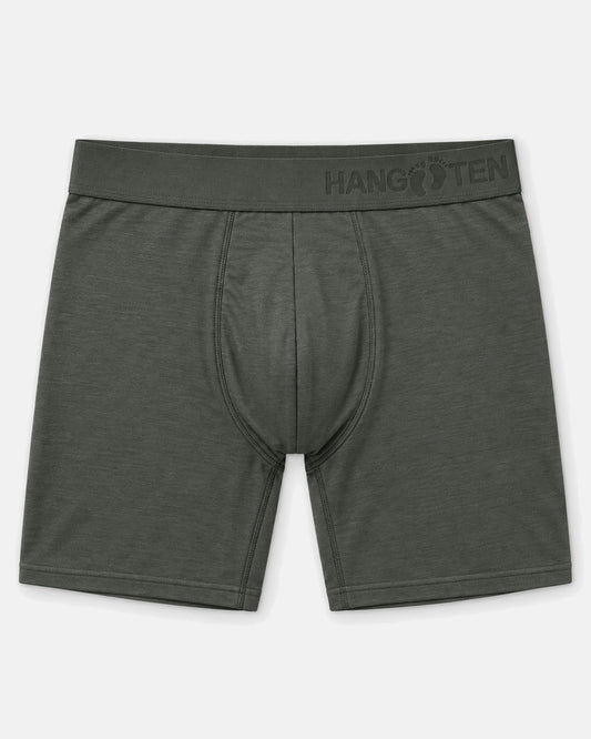 Hang Ten Bamboo Boxers Green front flatlay