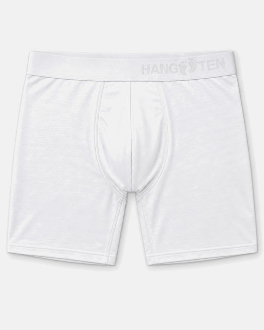Hang Ten Bamboo Boxers White front flatlay