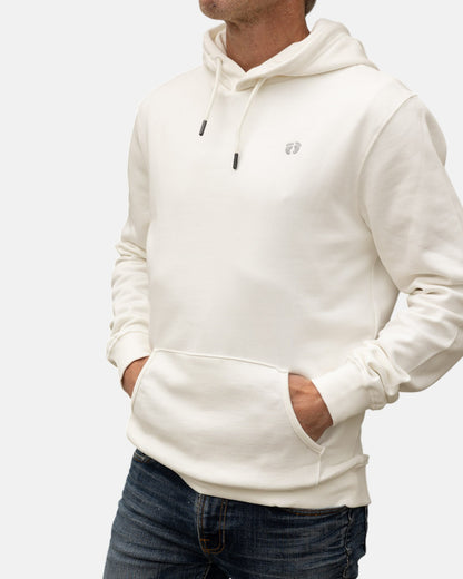 Icon Feet Organic Cotton Hoodie - Off White