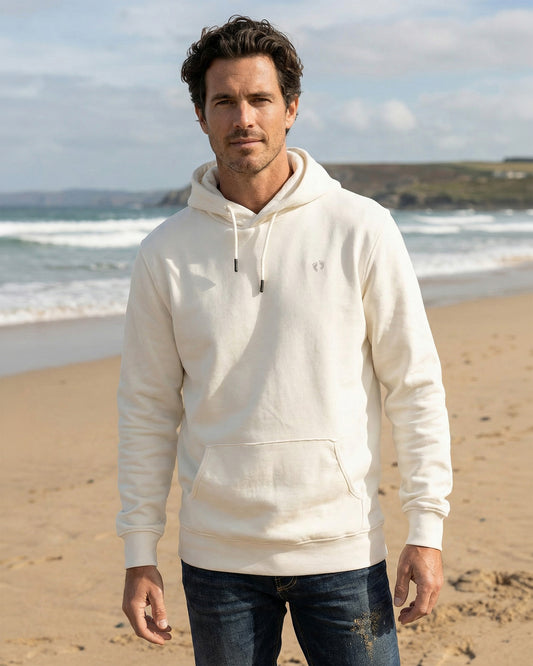 Icon Feet Organic Cotton Hoodie - Off White