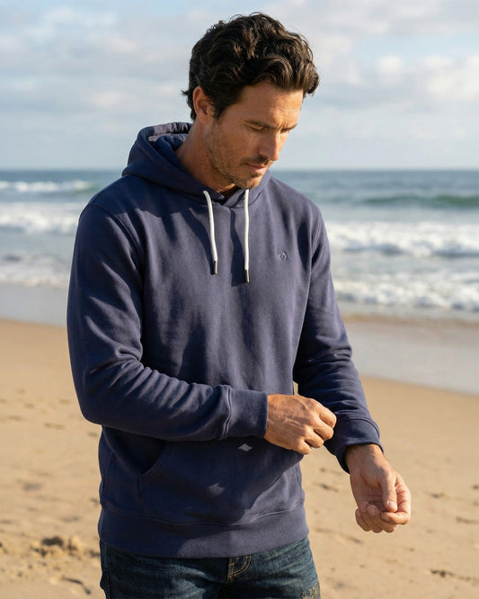 Icon Feet Organic Cotton Hoodie - Mood Indigo