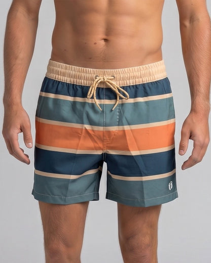 Sunset Stripe Swim Shorts