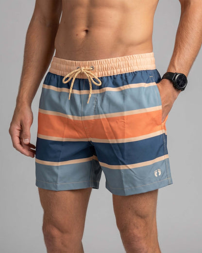 Sunset Stripe Swim Shorts
