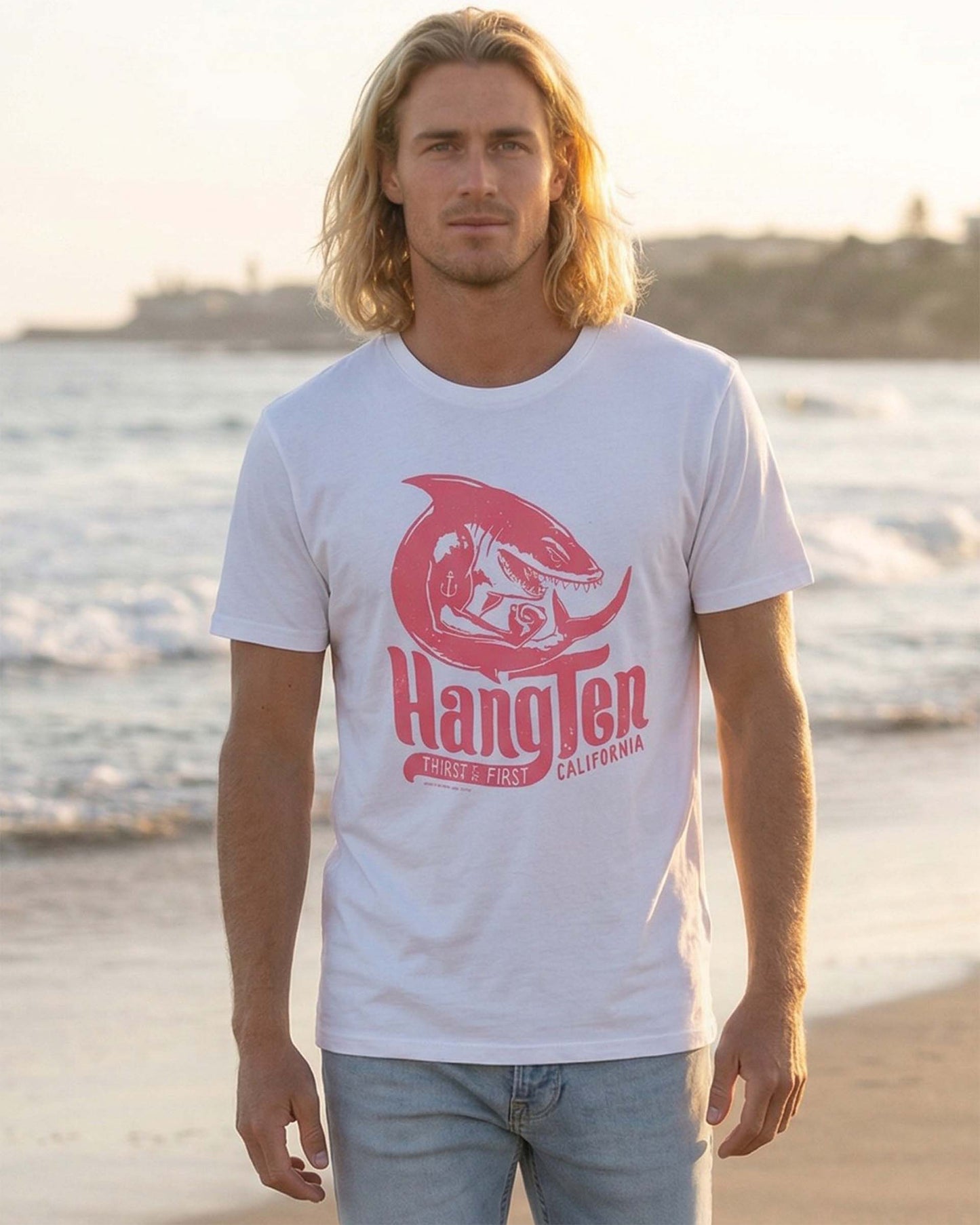 Hang Ten Shark T-shirt – White