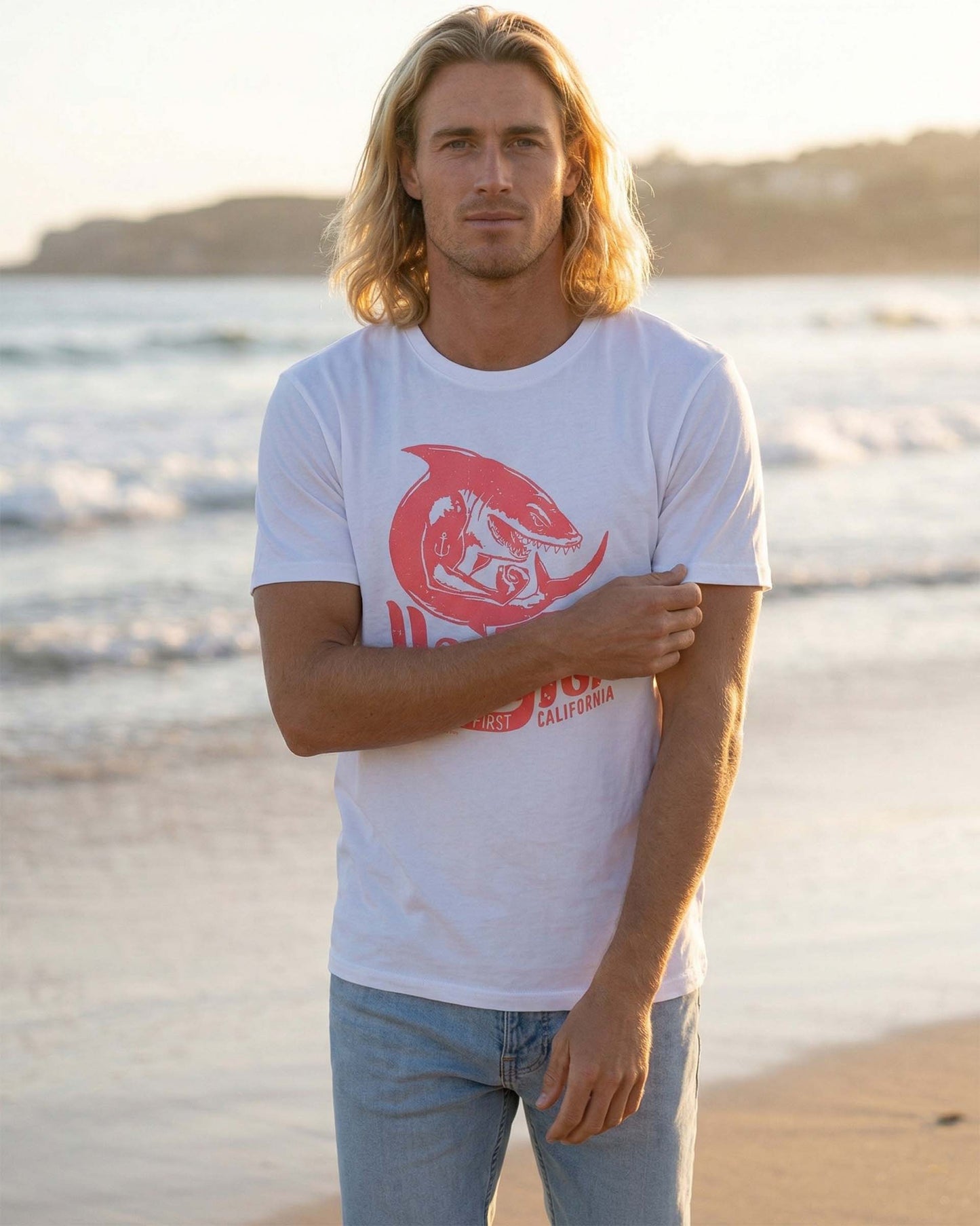 Hang Ten Shark T-shirt – White