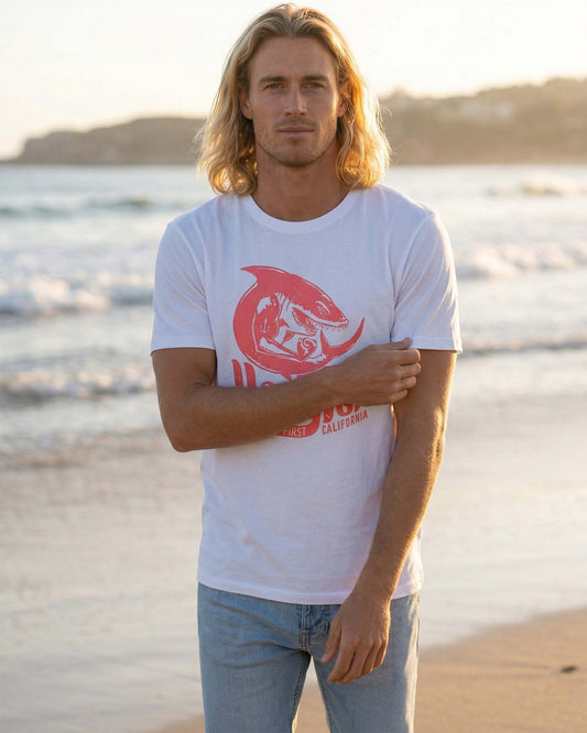 Hang Ten Shark T-shirt – White
