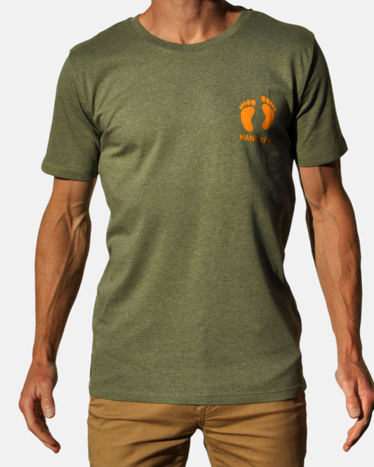 Hang Ten Shaka tshirt - Heather Khaki