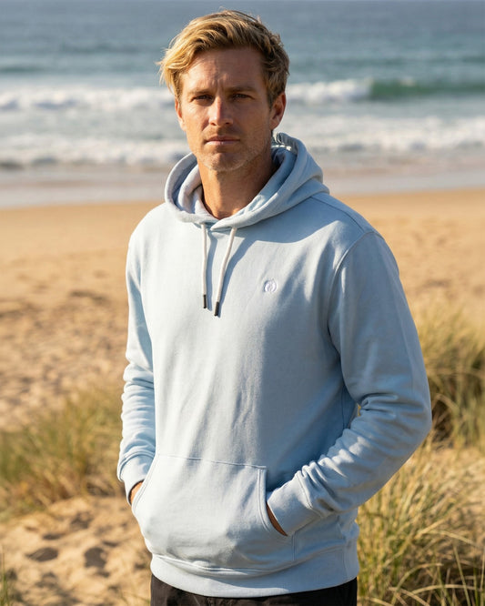 Icon Feet Organic Cotton Hoodie - Powder Blue