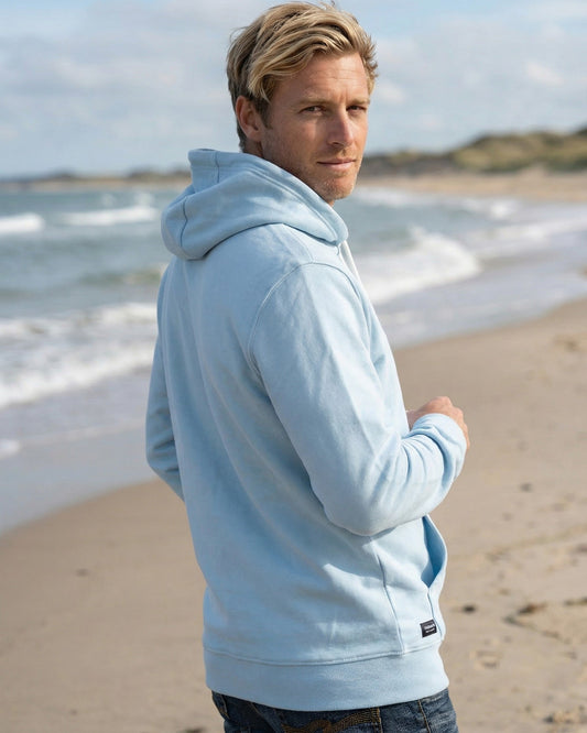 Icon Feet Organic Cotton Hoodie - Powder Blue