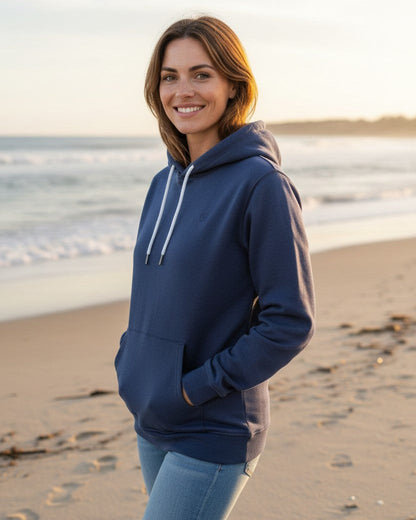 Icon Feet Organic Cotton Hoodie - Mood Indigo W