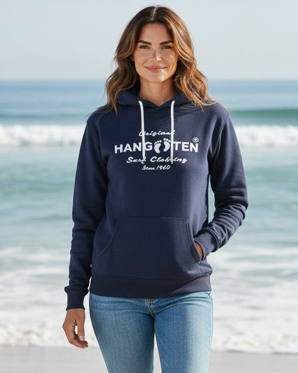 Classic Logo Organic Cotton Hoodie - Mood Indigo W