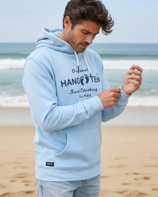 Classic Logo Organic Cotton Hoodie - Powder Blue