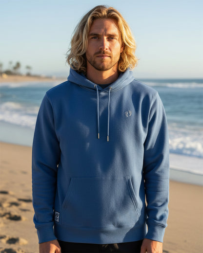 Icon Feet Organic Cotton Hoodie - Mindful Blue